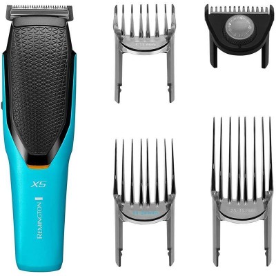 Машинка для стрижки Remington Power X Series X5, мережа+акум., роторний мотор, насадок-4, сталь, чорно-бірюзовий (HC5000)