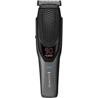 Машинка для стрижки Remington Power X Series X6, мережа+акум., насадок-4, сталь, чорно-сірий (HC6000)