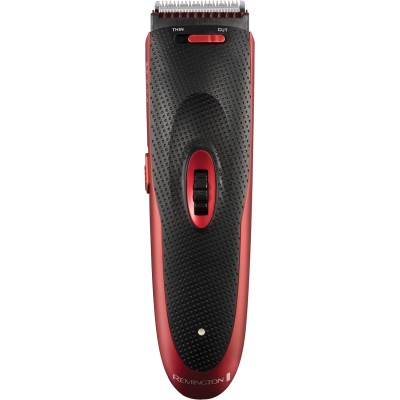 Машинка для стрижки Remington The Works, ААх2 в комплекті, насадок-2, для носа та вух, сталь, чорно-червоний (HC905)