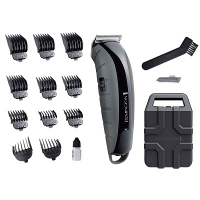 Машинка для стрижки Remington Virtually Indestructible, мережа+акум., насадок-11, сталь, сріблястий (HC5880)