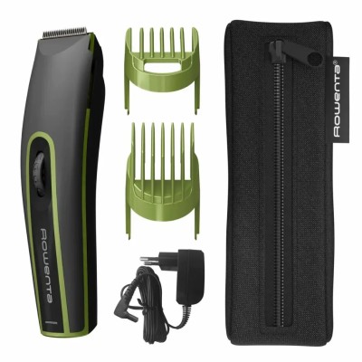 Машинка для стрижки Rowenta Nomad Sport Collection, акум., роторний мотор, насадок-2, кейс, сталь, чорно-зелений (TN1409F0) Машинка для стрижки Rowenta Nomad Sport Collection, акум., роторний мотор, насадок-2, кейс, сталь, чорно-зелений (TN1409F0)