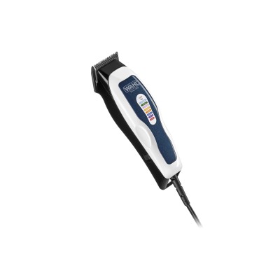 Машинка для стрижки WAHL ColorPro Combo, від мережі, вібраційний мотор, насадок-8, кейс, міні триммер у компл., сталь, біло-сині