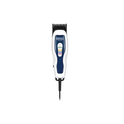 Машинка для стрижки WAHL ColorPro Combo, від мережі, вібраційний мотор, насадок-8, кейс, міні триммер у компл., сталь, біло-сині