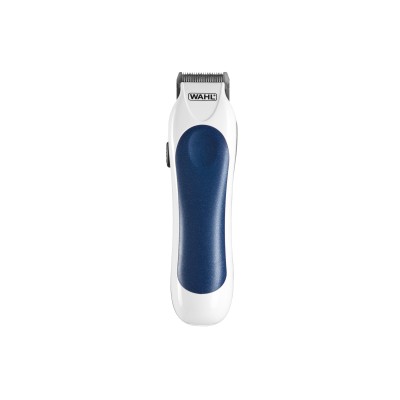 Машинка для стрижки WAHL ColorPro Combo, від мережі, вібраційний мотор, насадок-8, кейс, міні триммер у компл., сталь, біло-сині