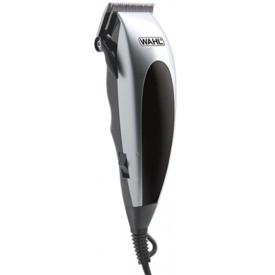 Машинка для стрижки WAHL HomePro, від мережі, вібраційний мотор, насадок-8, кейс,ножиці, гребінець в компл, сталь, чорно-срібляс