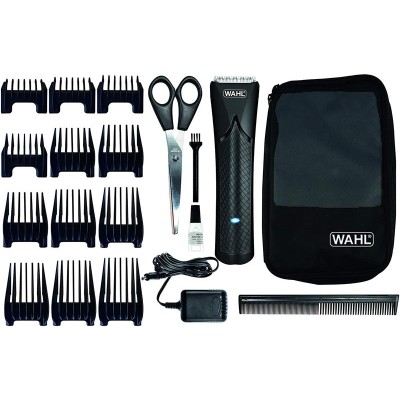 Машинка для стрижки WAHL Li EU black, акум., роторний мотор, насадок-12, кейс,ножиці, гребінець в компл, сталь, чорний (1661.046