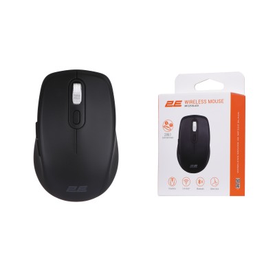 Миша 2E MF225 Silent, WL/BT, чорний (2E-MF225WBK)
