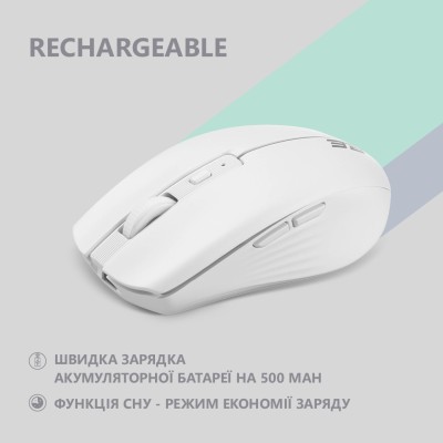Миша 2E MF270 Rechargeable, White LED, WL, білий (2E-MF270WWH)