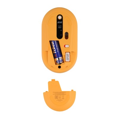 Миша 2E MF300 CAPYBARA:SUNSET Silent WL BT, жовтий (2E-MF300WCAPIBARAYW)