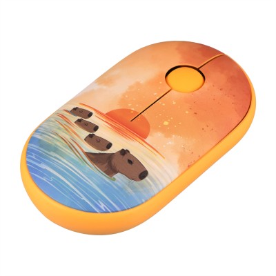 Миша 2E MF300 CAPYBARA:SUNSET Silent WL BT, жовтий (2E-MF300WCAPIBARAYW)