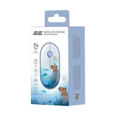 Миша 2E MF300 CAPYBARA:SWIM Silent WL BT, синій (2E-MF300WCAPIBARABL)