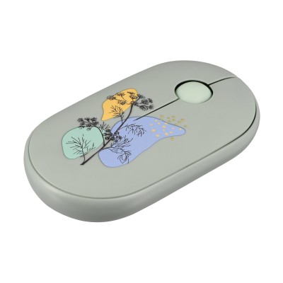 Миша 2E MF300 FLORA:DILL Silent WL BT, зелений (2E-MF300WFLORAGN)