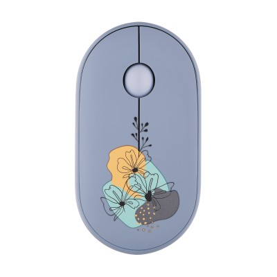 Миша 2E MF300 FLORA:MALLOW Silent WL BT, синій (2E-MF300WFLORABL)