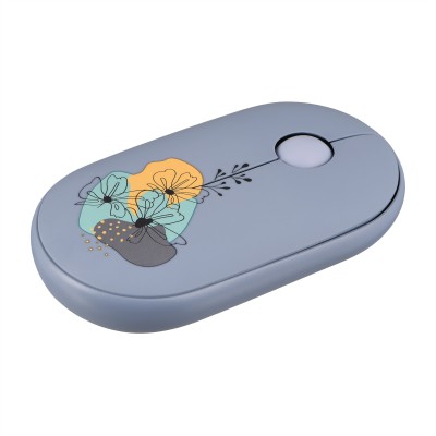 Миша 2E MF300 FLORA:MALLOW Silent WL BT, синій (2E-MF300WFLORABL)