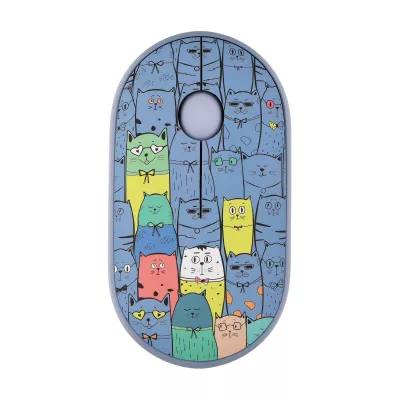 Миша 2E MF300 PETS:CATS Silent WL BT, синій (2E-MF300WPETSBL)