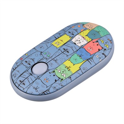 Миша 2E MF300 PETS:CATS Silent WL BT, синій (2E-MF300WPETSBL)