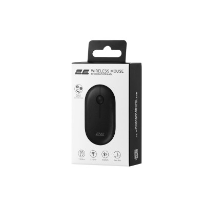 Миша 2E MF300 Silent, WL/BT, графітово-чорний (2E-MF300WBK)