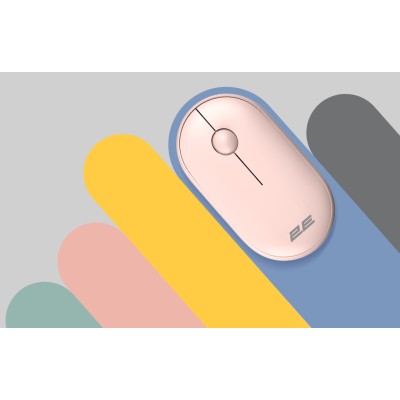 Миша 2E MF300 Silent, WL/BT, рожевий (2E-MF300WPN)