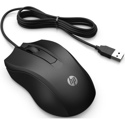 Миша HP 100, USB-A, чорний (6VY96AA)