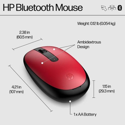 Миша HP 240, BT, червоний (43N05AA) Миша HP 240, BT, червоний (43N05AA)
