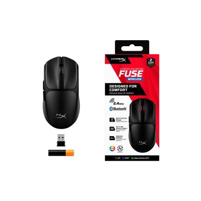 Миша HyperX Pulsefire FUSE, RGB, USB-A/WL/BT, чорний (A1KY6AA)