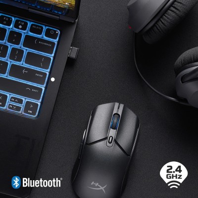 Миша HyperX Pulsefire Haste 2 Core, RGB, WL/BT, чорний (8R2E6AA)