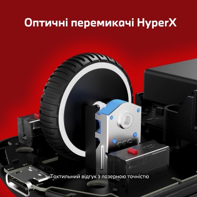 Миша HyperX Pulsefire SAGA PRO, RGB, USB-A/WL/BT, чорний (A2PB2AA)