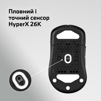 Миша HyperX Pulsefire SAGA PRO, RGB, USB-A/WL/BT, чорний (A2PB2AA)