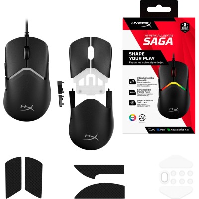 Миша HyperX Pulsefire SAGA, RGB, USB-A, чорний (A2PB3AA)