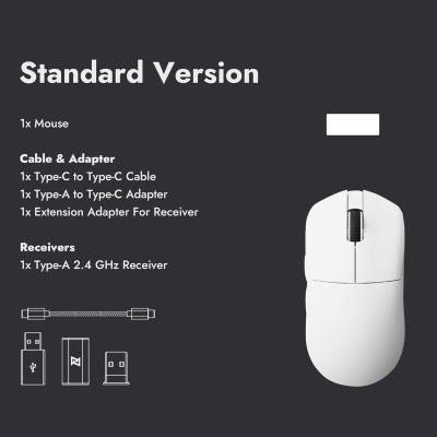 Миша Lemokey G1 USB-A/USB-C/WL/BT, 8K, білий (G1-A2)