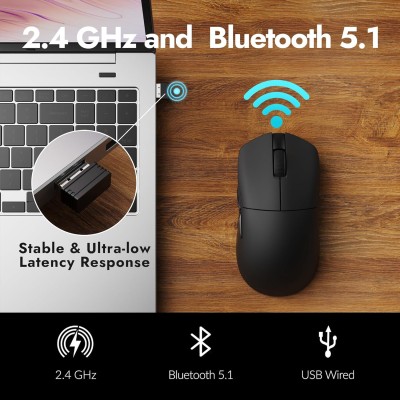 Миша Lemokey G1 USB-A/USB-C/WL/BT, 8K, чорний (G1-A1)