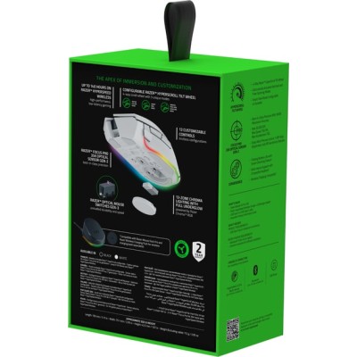 Миша Razer Basilisk V3 Pro 35K, RGB, USB-A/WL/BT, білий (RZ01-05240200-R3G1)