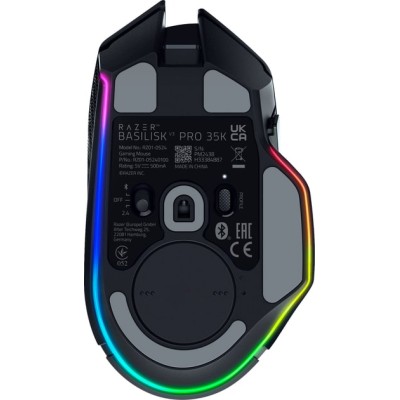 Миша Razer Basilisk V3 Pro 35K, RGB, USB-A/WL/BT, чорний (RZ01-05240100-R3G1)
