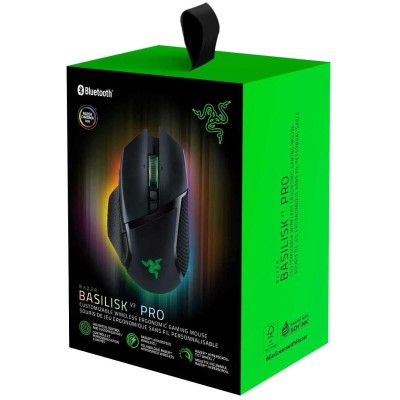 Миша Razer Basilisk V3 Pro, RGB, USB-A/WL/BT, чорний (RZ01-04620100-R3G1)
