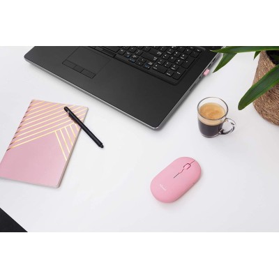 Миша Trust Puck Rechargeable, Ultra-Thin, BT/WL, Silent, рожевий (24125_TRUST)