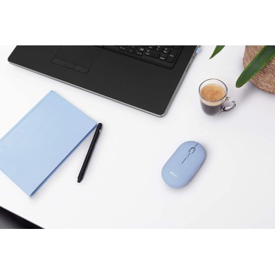 Миша Trust Puck Rechargeable, Ultra-Thin, BT/WL, Silent, синій (24126_TRUST)