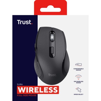 Миша Trust Sura, WL, чорний (25479_TRUST)