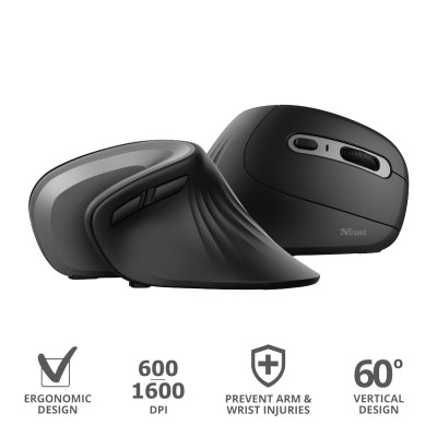 Миша Trust Verro Ergonomic, WL, чорний (23507_TRUST)