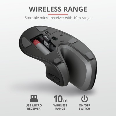 Миша Trust Verro Ergonomic, WL, чорний (23507_TRUST)