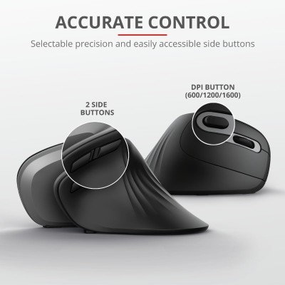 Миша Trust Verro Ergonomic, WL, чорний (23507_TRUST)