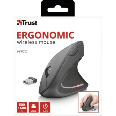 Миша Trust Verto Ergonomic, WL, чорний (22879_TRUST)