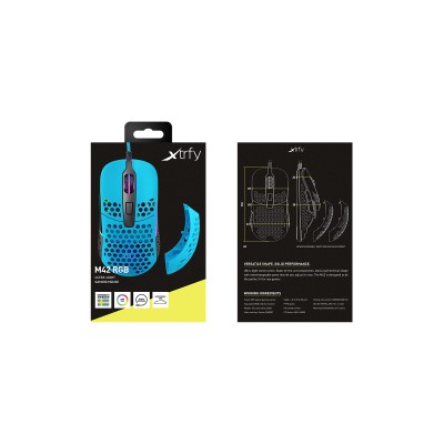 Миша Xtrfy M42, USB-A, RGB, Miami Blue (XG-M42-RGB-BLUE)