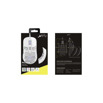 Миша Xtrfy M42, USB-A, RGB, білий (XG-M42-RGB-WHITE)