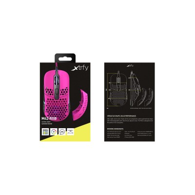 Миша Xtrfy M42, USB-A, RGB, рожевий (XG-M42-RGB-PINK)
