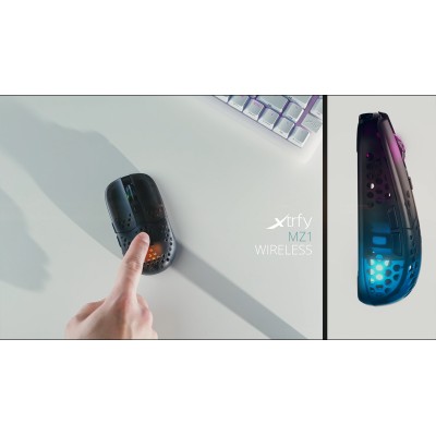 Миша Xtrfy MZ1, WL/USB-A, RGB, чорний (MZ1W-RGB-BLACK)