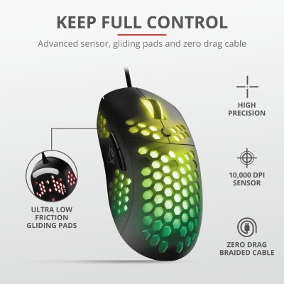 Миша ігрова Trust GXT 960 Graphin Ultra-lightweight RGB USB Black (23758_TRUST)