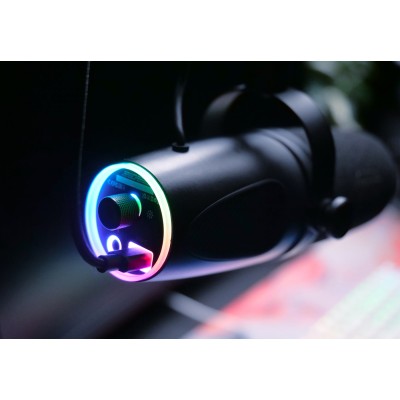 Мікрофон геймінговий CHERRY XTRFY NGALE X, Cardioid, USB-A, 2м, RGB, чорний (CX-NGALE-X-RGB-BLACK)