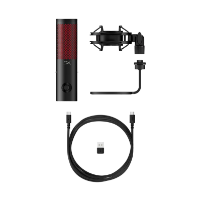 Мікрофон геймінговий HyperX QuadCast 2, Omni/Uni/Bi, USB-A, 3м, RGB, чорний (872V1AA)