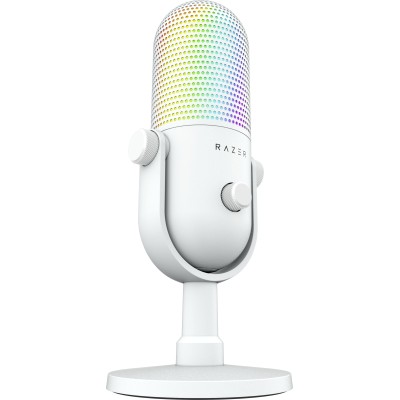 Мікрофон геймінговий Razer Seiren V3 Chroma, Uni, RGB, USB-A, 2м, білий (RZ19-05060200-R3M1)