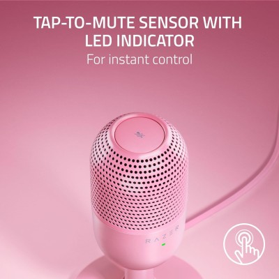 Мікрофон геймінговий Razer Seiren V3 Mini, Omni, USB-A, 1.2м, quartz (RZ19-05050200-R3M1)